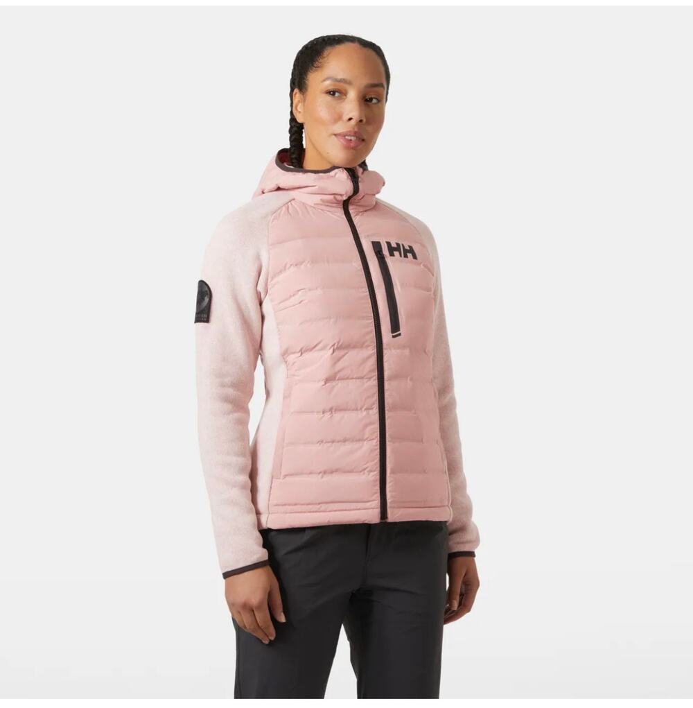 Helly Hansen Jacket Womens Medium Pink Salt Arctic Ocean Hybrid Insulated Hooded